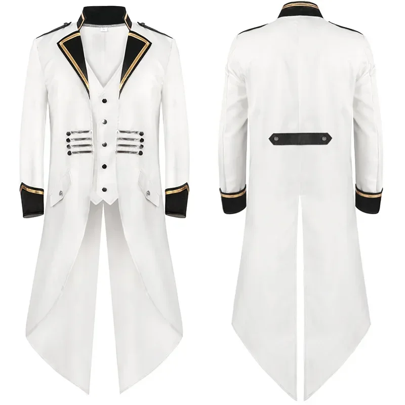

Medieval Vintage Clothing Men's Mid-length Punk Tuxedo