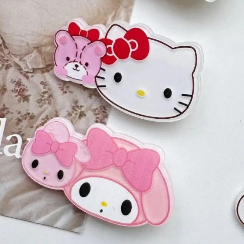 Cartoon cinnamoroll pochacco HelloKitty sweet and cute acrylic side clip hair accessories Sanrio series children's decorations