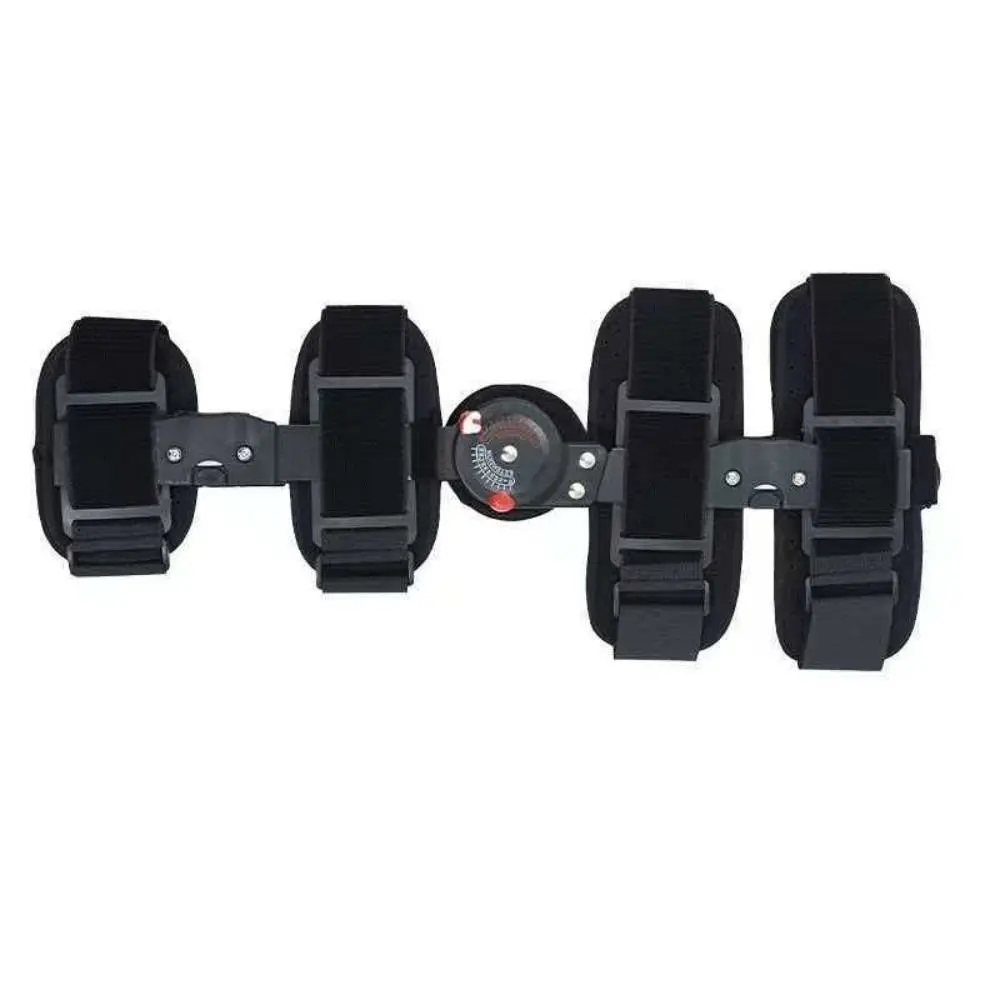 Adjustable Knee Leg Brace Protector Breathable with Polycentric Hinges Hinged Leg Support with Button Lock Stable Knee Support