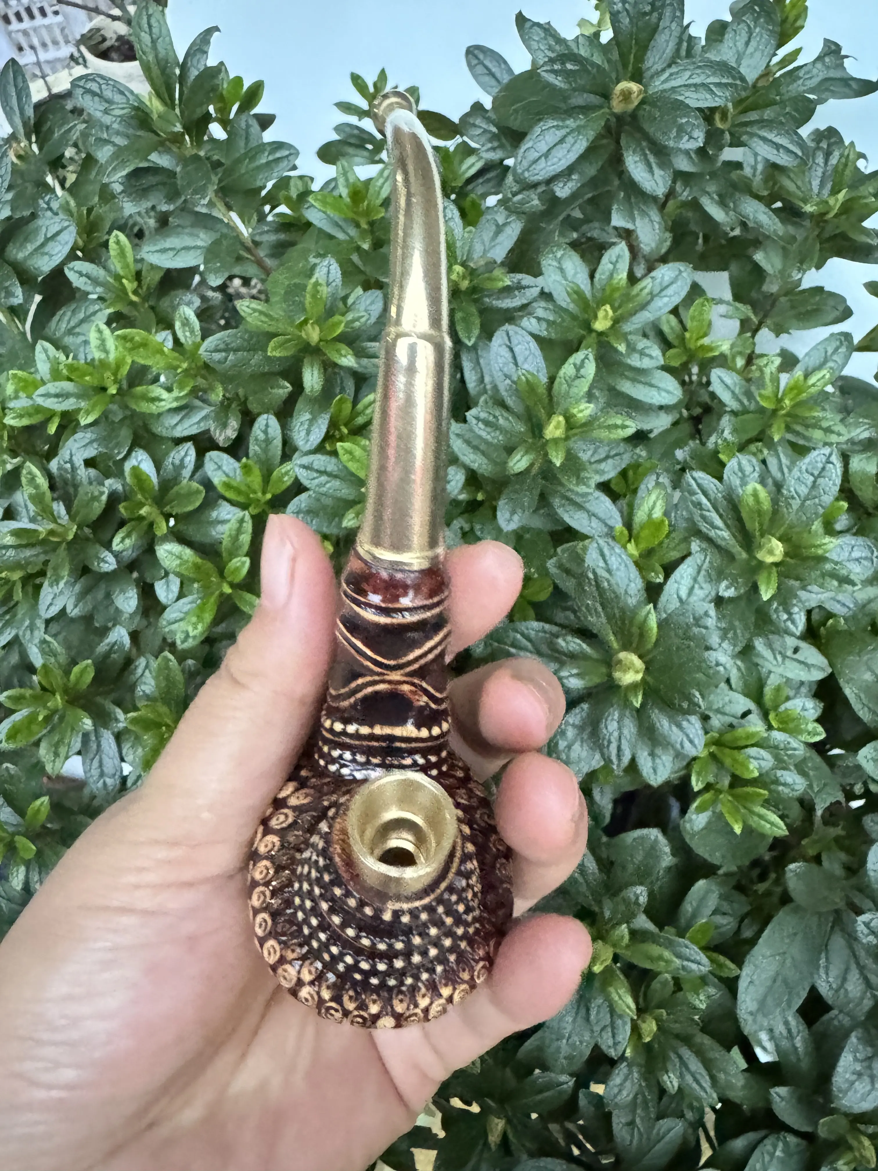Guizhou New Bamboo Integral Carving Integrated Pipe about 14cm Pipo Three-Purpose Top of Lighter