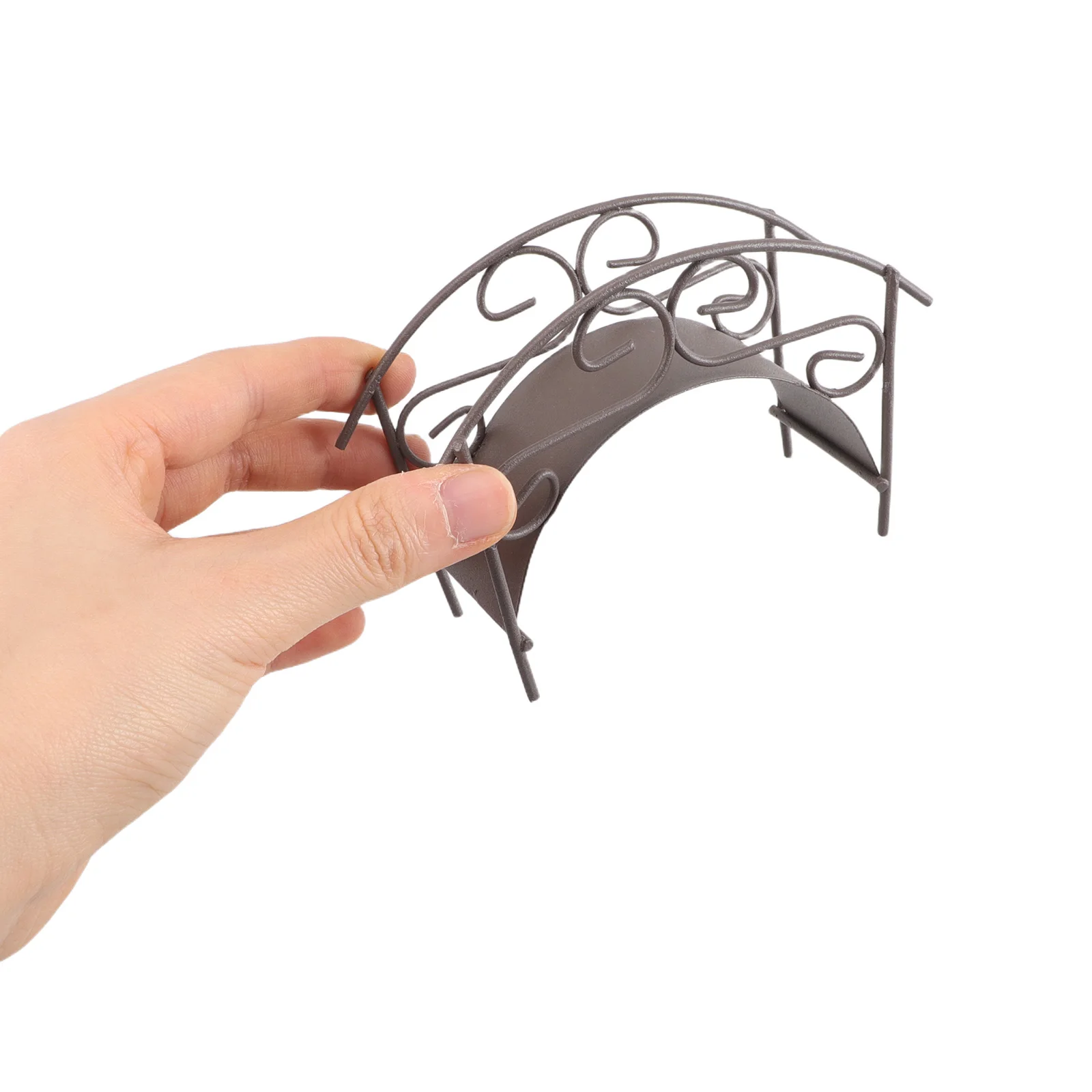 

Micro Landscape Arch Bridge Miniature Metal Model Decor Tiny Metal Bridge Mini Garden Accessory Outdoor Garden Scene