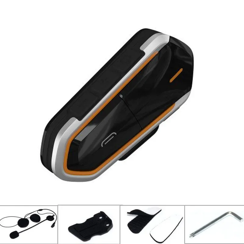 Sport bluetooth headset motorcycle helmet wireless headphone FM radio 2 host walkie talkie mobile phone calls play music 2.4GHz