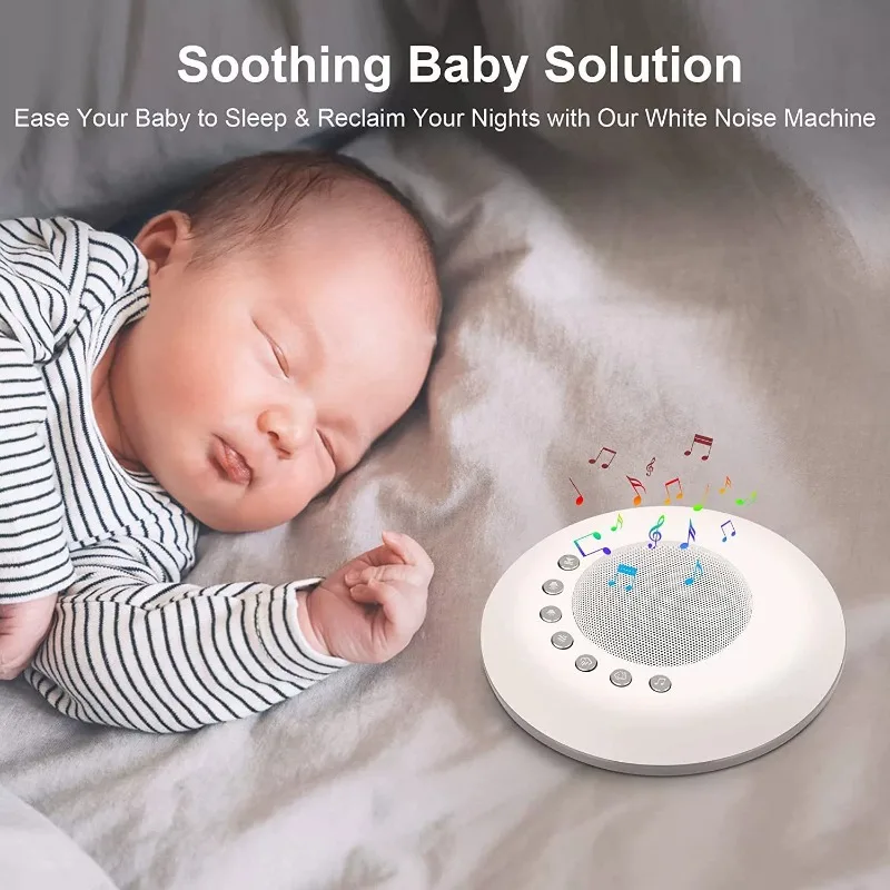 

Sleep Aid Device Baby Appease White Noise Machine Small Night Light Sleep Aid Calming Device Ousehold Sleep Monitor USB Cable