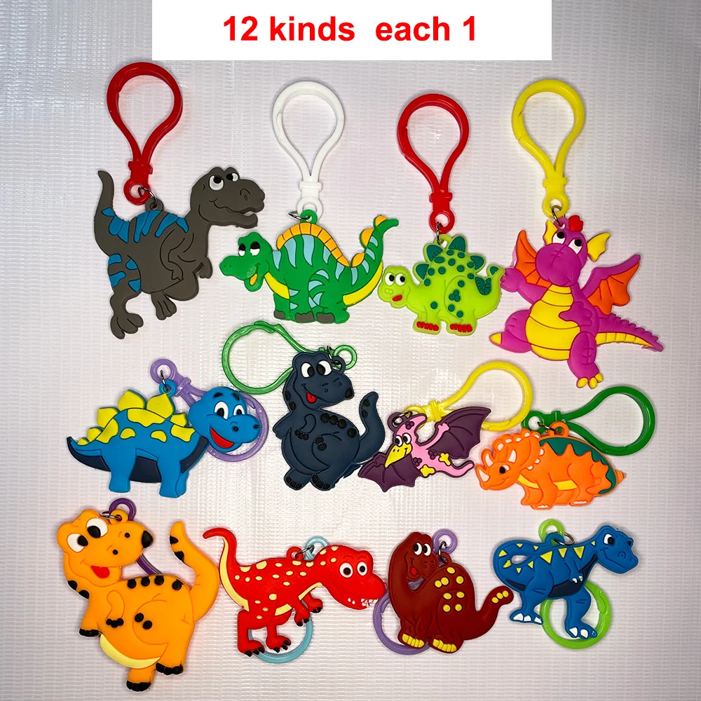 Dinosaur Birthday Party Favors Goodie Bags Luminous Dino Figure Tattoo Keychain Slap Bracelet  Kid Boy Safari Jungle Supplies