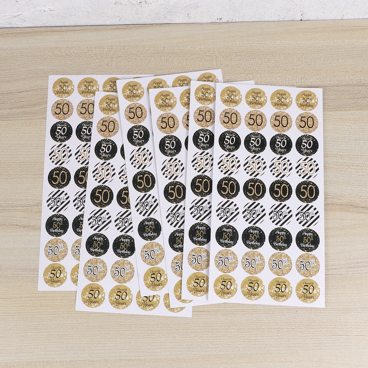 

432 Pcs Gold Self Favor Gift Adhesive Seal Label Stickers Birthday Sealing Labels Party Decals