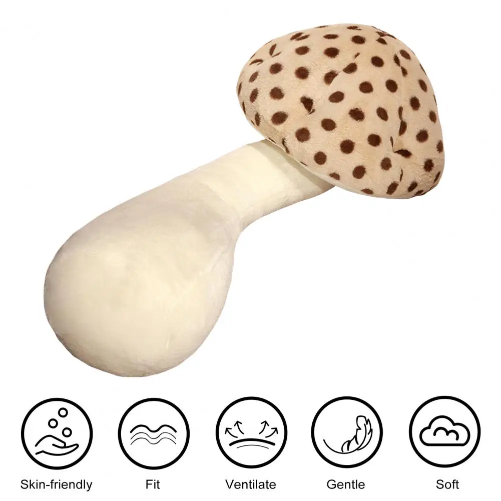 Dot Mushroom Pillow Mushroom Plush Pillow Spotted Mushroom Plush Toy Cozy Sleeping Pillow for Kids Adults Home for Christmas