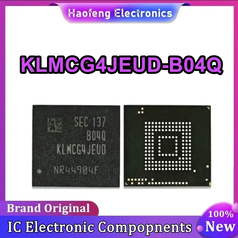 KLMCG4JEUD-B04Q 64G industrial grade eMMC flash memory granule Flash storage IC 0-10 New Original in Stock