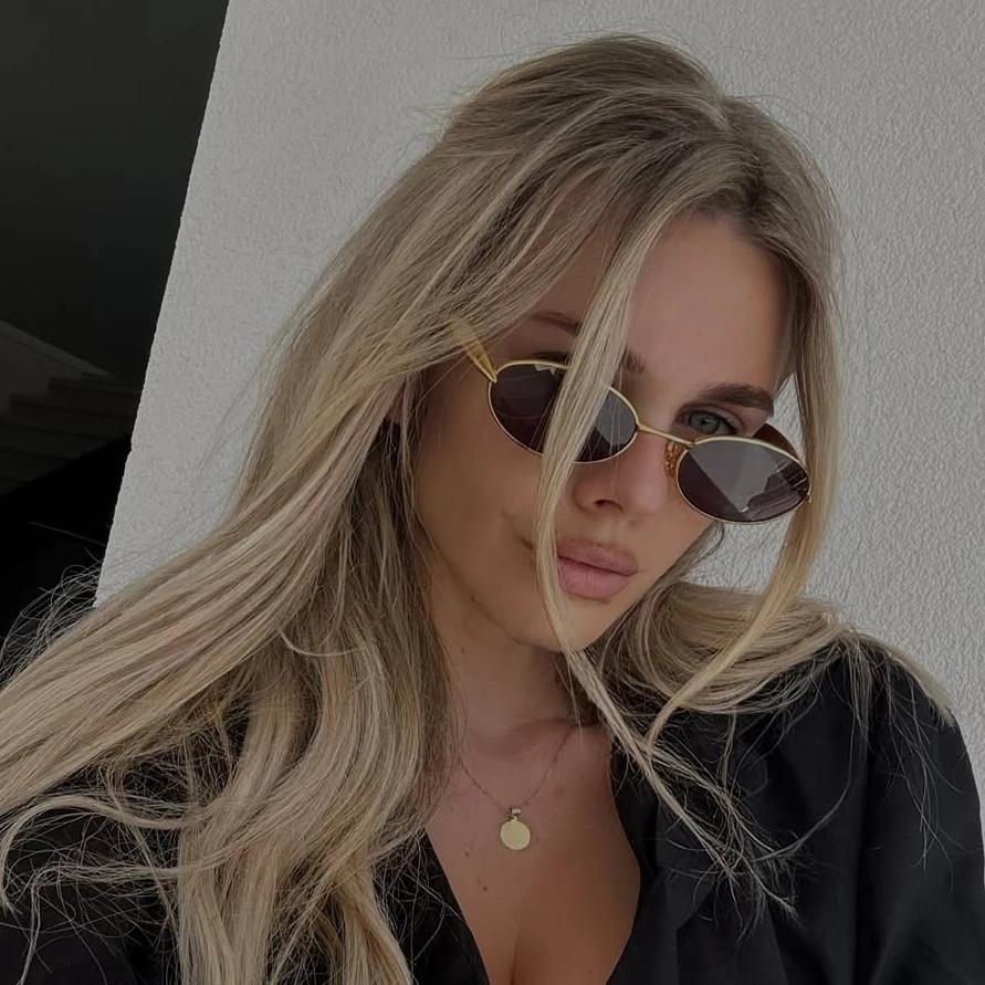 Oval shaped sunglasses for women luxurious metal frame sunglasses for men classic designer punk style casual sunglasses UV400