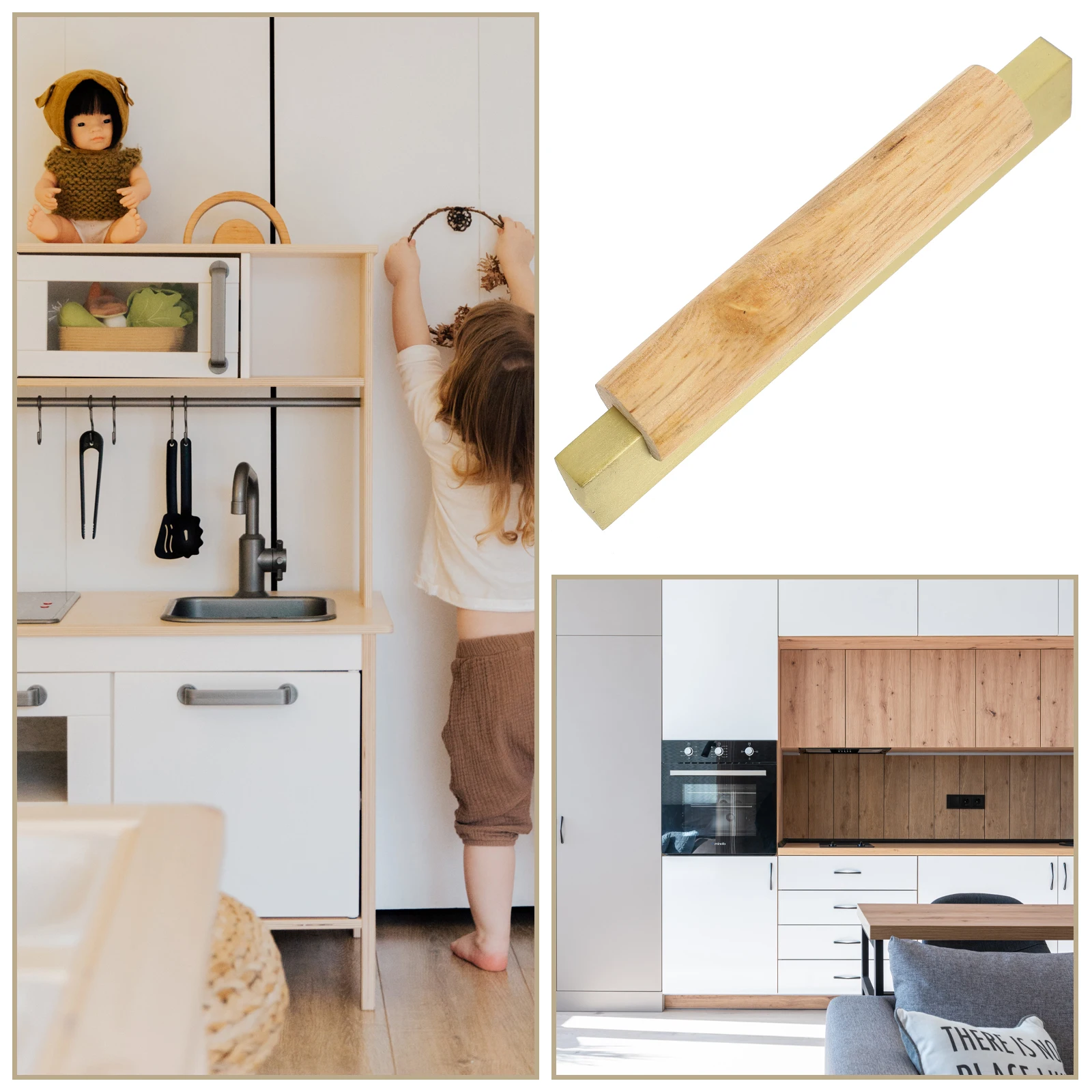

Pull Solid Wood Door Handle Drawer Replacement Cabinet Kitchen Handles Cabinets