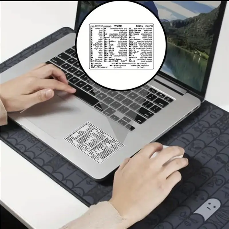 1pc Reference Keyboard Shortcut For Windows/Mac OS Shortcut Sticker For Laptop Computer