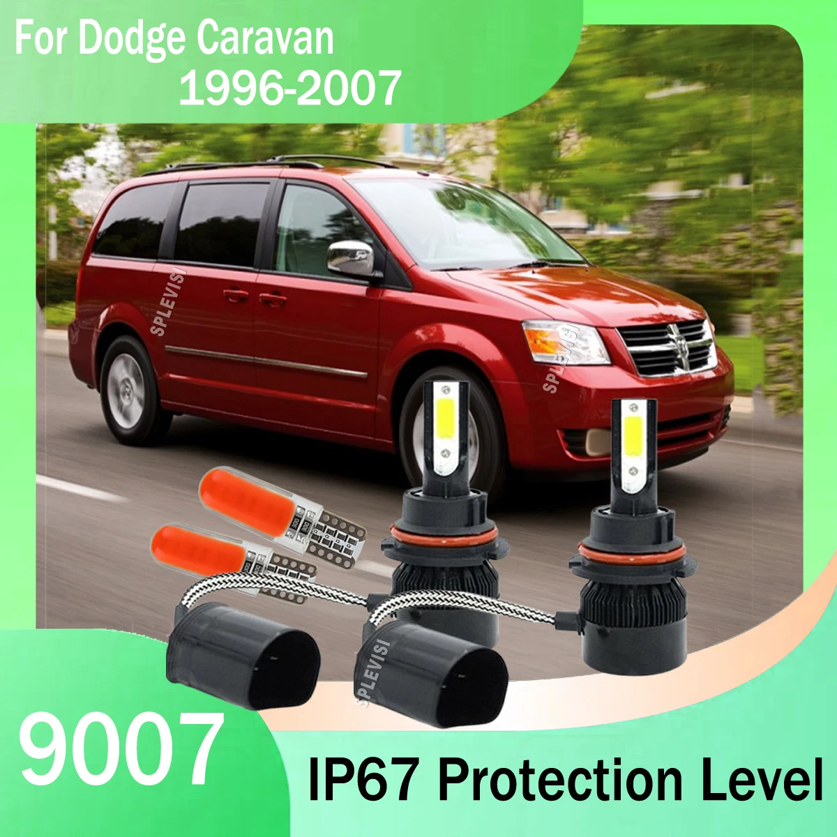 

9007 Car LED Headlight Bulb 300% Luminance Surge For Dodge Caravan 1996 1997 1998 1999 2000 2001 2002 2003 2004 2005 2006 2007