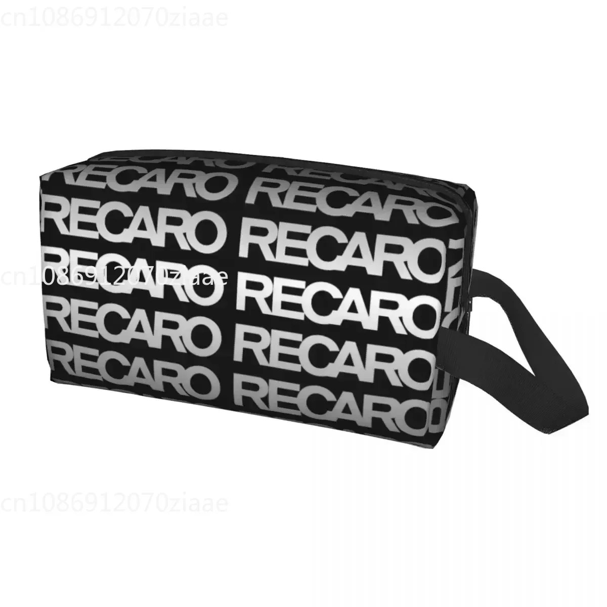 Custom Recaros Logo Travel Cosmetic Bag for Women Toiletry Makeup Organizer Ladies Beauty Storage Dopp Kit