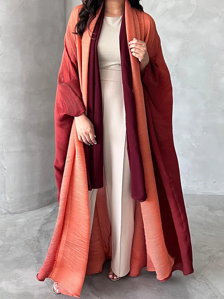 

Women's Loose Oversized gown Outerwear, Gradient Scarf, Batshirt, Windbreaker, Loose, Fashion, Autumn robe lady Muslim cassock