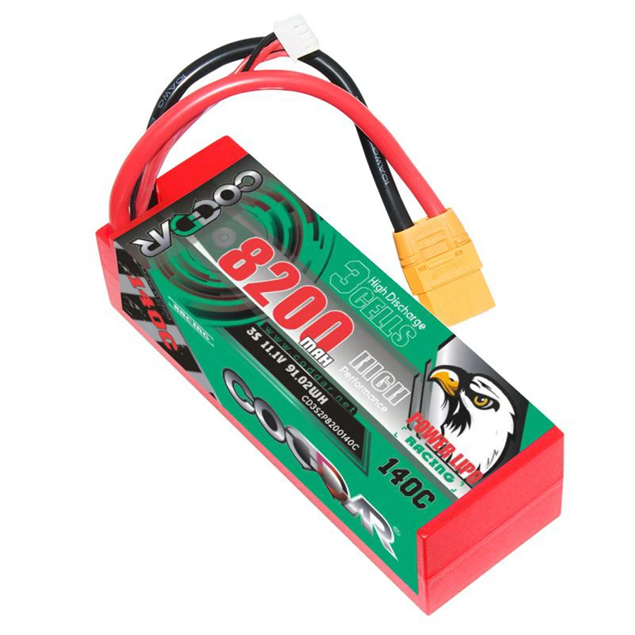 CD3S2P8200140C 8200mAh 3S 11.1V 140C 1/8 RC Model High Burst Rechargeable Lithium Battery