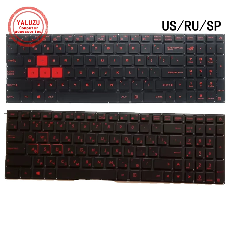 US/RU/SP English NEW Laptop Keyboard For ASUS ZX60 ZX60V ZX60VM S7V/VM/VT S5V/VS/VT/VM FX502 FX60 FZX60 GL502/VM/VT/VS GL702