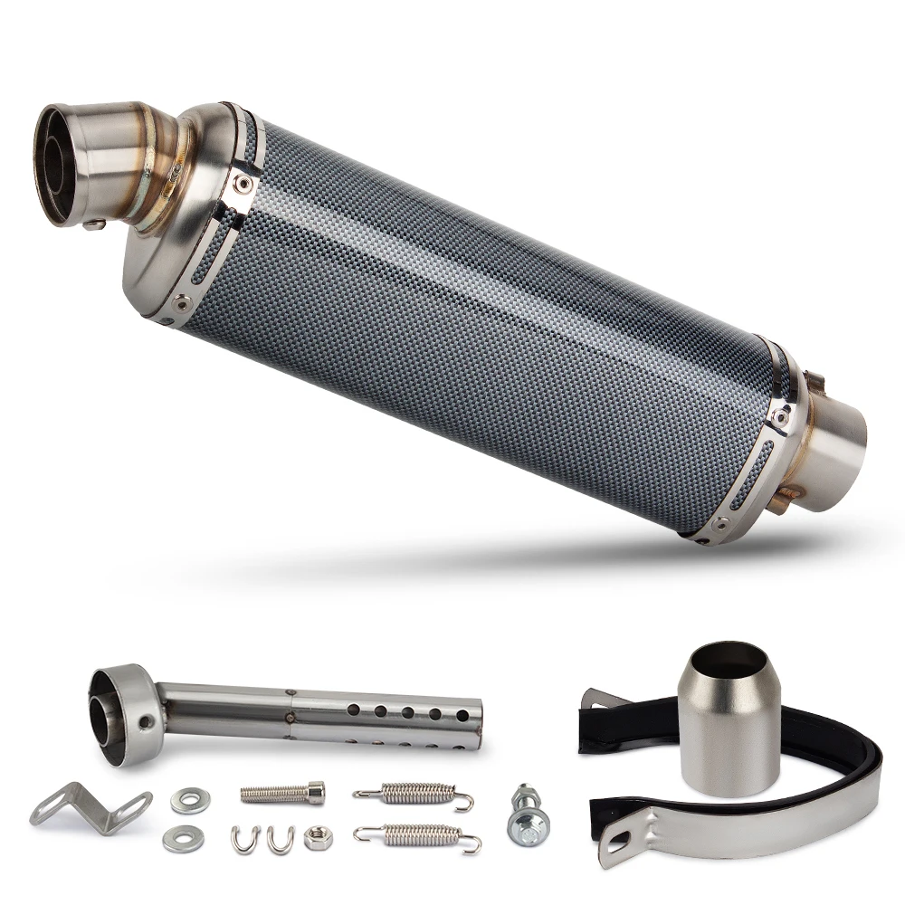 Universal Motorcycle Exhaust Tail Pipe Modify T98 Dripping Muffler with DB Killer For 250SR 400NK VERSYS650 XSR700 NSS350 ZT125