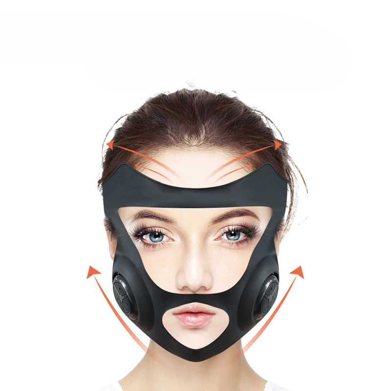 Small V face mask enhances facial curves, exercises masseter muscle contours, current vibration, massage bandages, and slimming