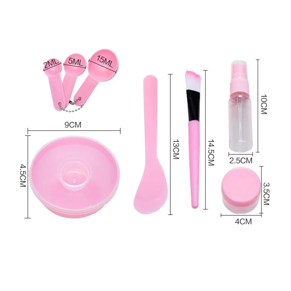 9Pcs Facial Mask Bowl Brush Stick Spoon Set PP Silicone DIY Skin Care Tools for Women Daily Use Makeup Beauty Gift Idea