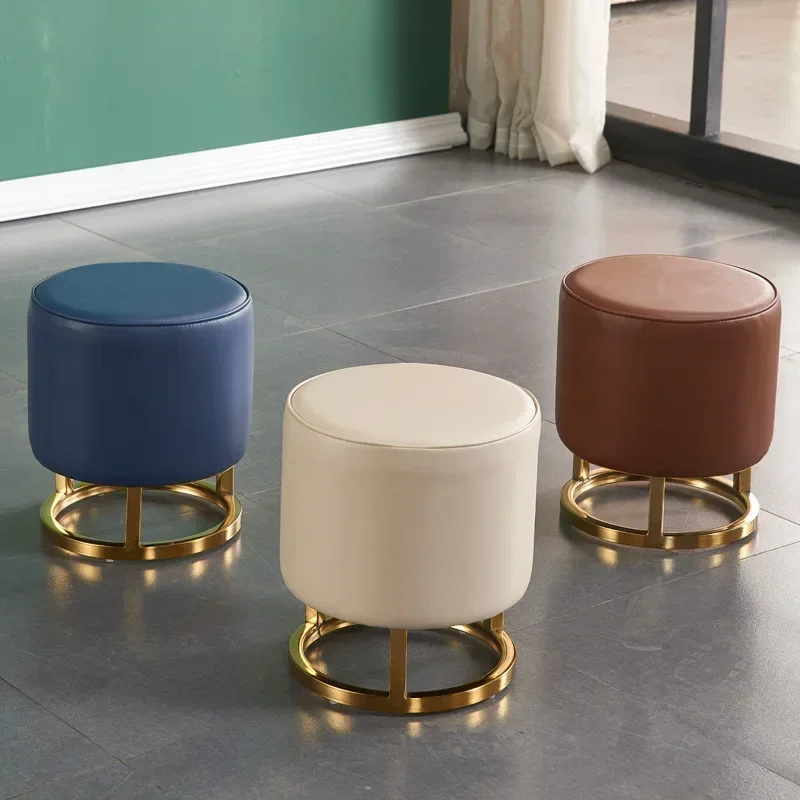European Style Dinning Bedroom Modern Design  Round Footstools Ottoman Foot Stool For Living Room