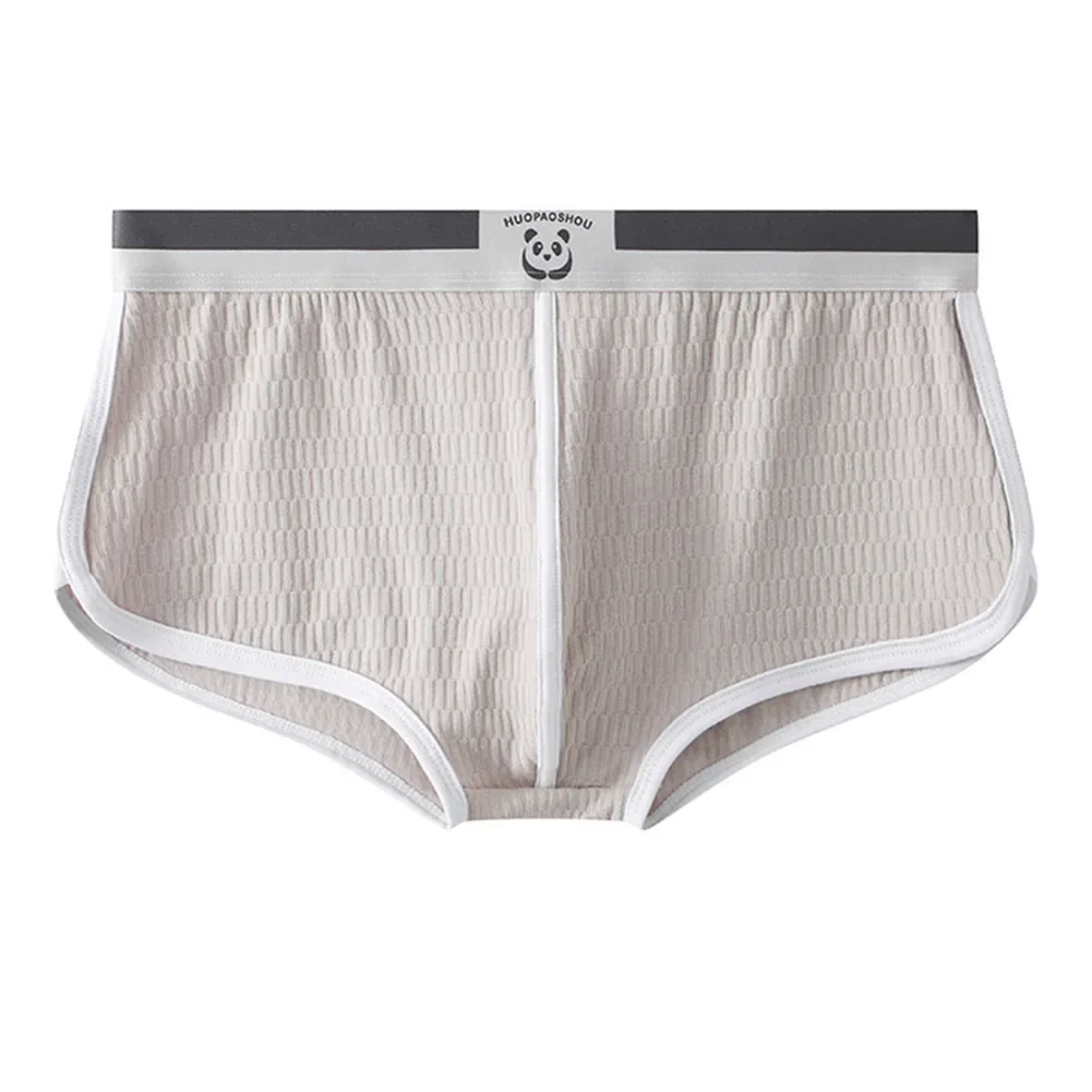 Boxer taille moyenne en coton ultra fin pour homme, culotte sexy, sous-vêtement respirant, lingerie, slip