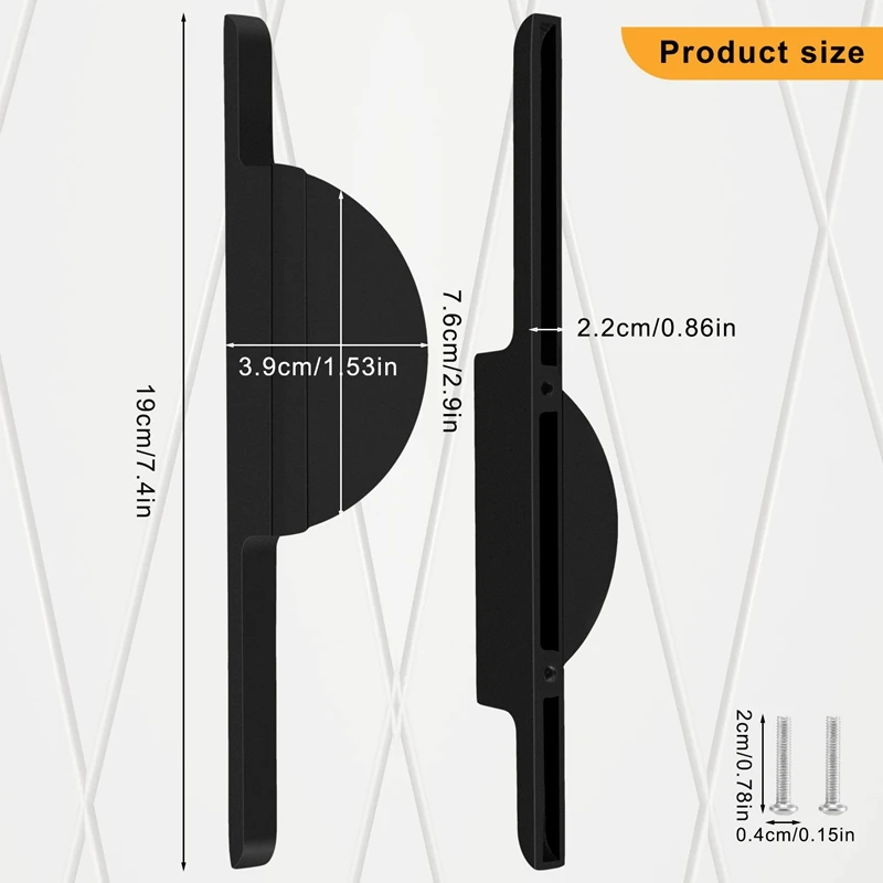 Simple Semi-Circular Black Handle Nordic Style Cabinet Door Cabinet Drawer Cabinet Zinc Alloy Handle