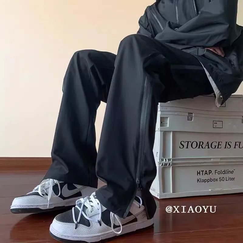 

American Sle Climbing Trousers Men's Summer Thin Straight Casual Waterproof Windproof Sports Long Pants Zipper Pants