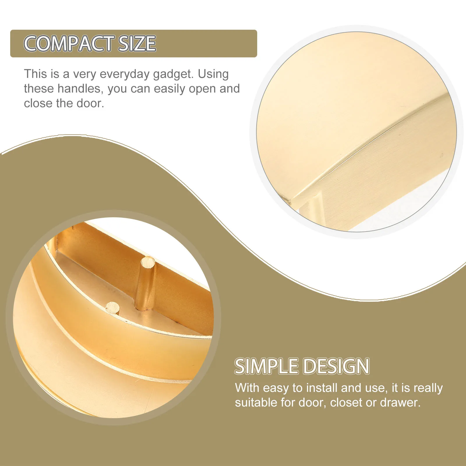 

2pcs Half Circle Pull H les Space Aluminum Kitchen Furniture Cabinet Hardware Durable Simple Installation Drawer