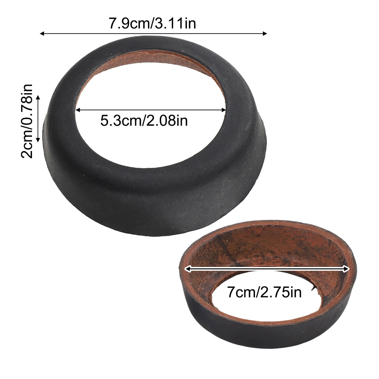 Leather Cuff for Model 75 Pump 2/4 Pack Replacement for Efficient Sealing and Optimal Water Pump Functionality