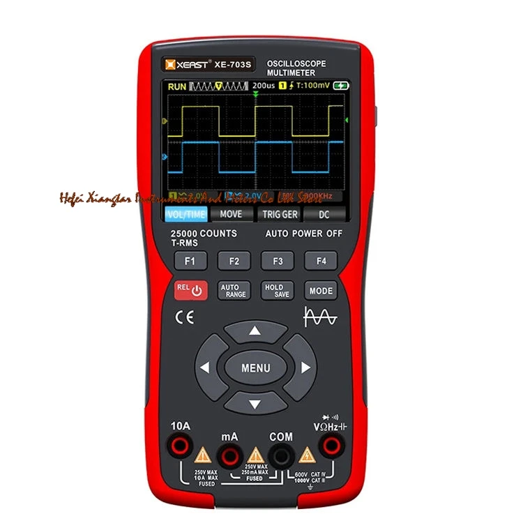 XEAST XE-703S Multi-function Oscilloscope 2 Channels 50MHz 280MS Sampling Rate 3 in 1 Signal Generator Oscilloscope Multimeter
