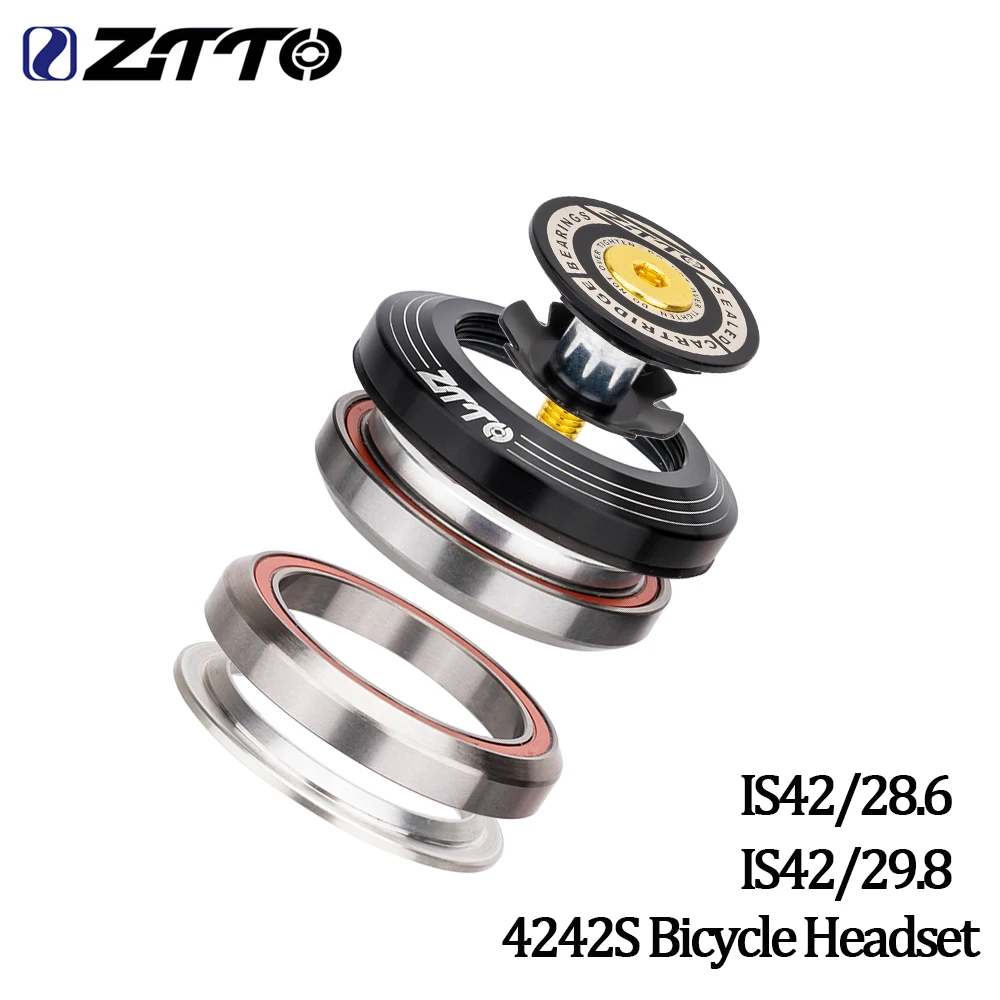 ZTTO MTB Rennrad CNC Headset 1 1/8"-1 1/2" abgedichtetes Lager 1,5 konisch 28,6 gerades Rohr Fahrradgabel internes Lenklager – Detail 12