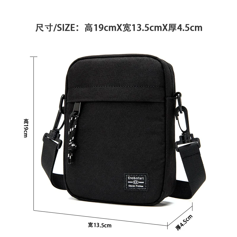 Men's Small Bag Shoulder Bag Trendy Diagonal Backpack Peito Bag Light Boy Mini Casual Bag Pacote de cintura do telefone móvel