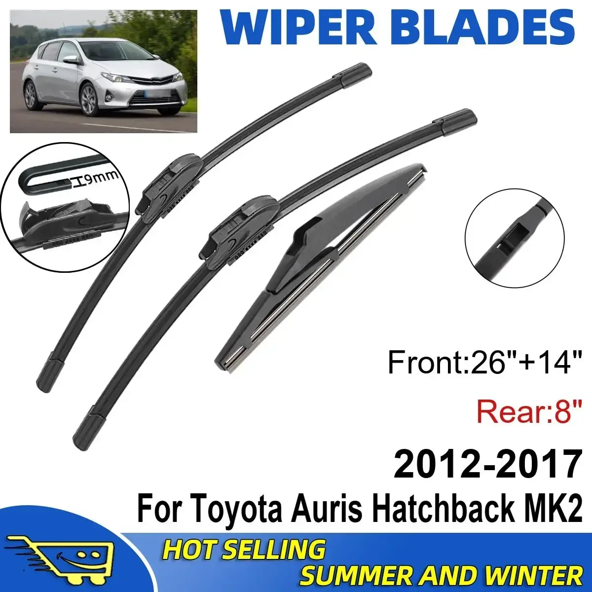 3PCS For Toyota Auris Hatchback MK2 2012-2017 26