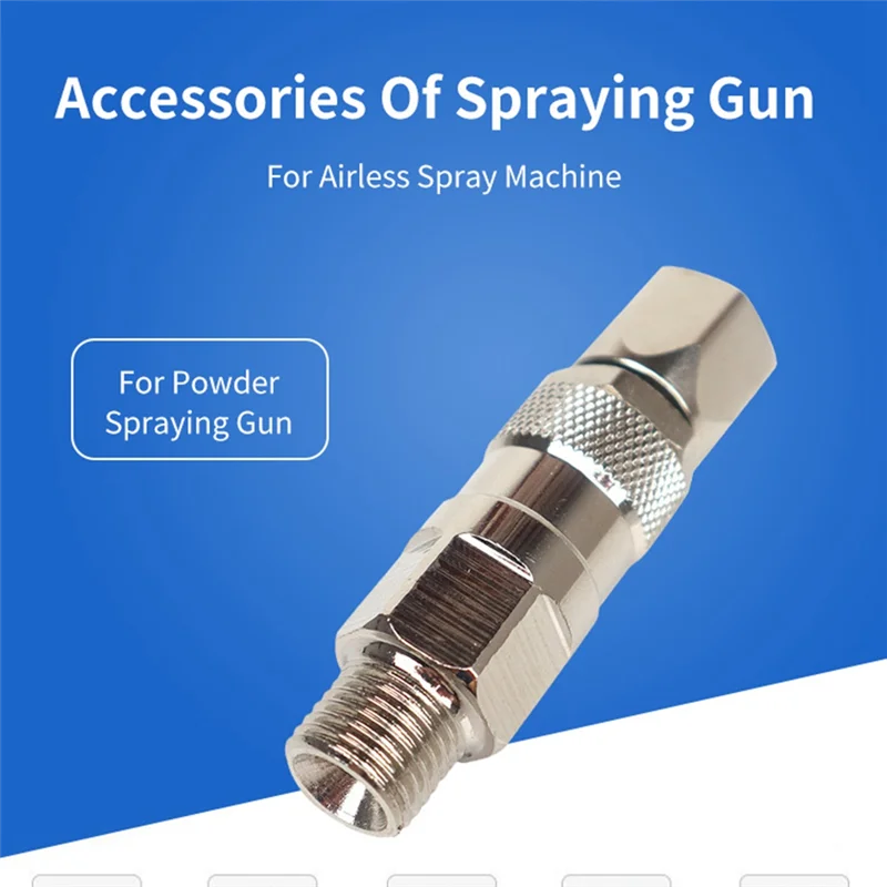 

Airless Spray Hose Swivel Adapter Stainless Steel Sprayer Connector Suitable For Airless High-Pressure Paint Sprayer 5Pc