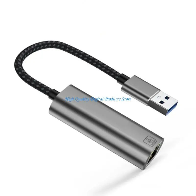 

U2JE Efficient USB Gigabit Ethernet Adapter Rj45 Port Enhances Laptops Desktops Networking Connection