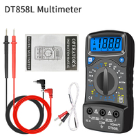 LEFAVOR DT858L Digital Multimeter AC/DC Ammeter Volt Ohm Tester Meter Multimetro With Thermocouple LCD Backlight Portable