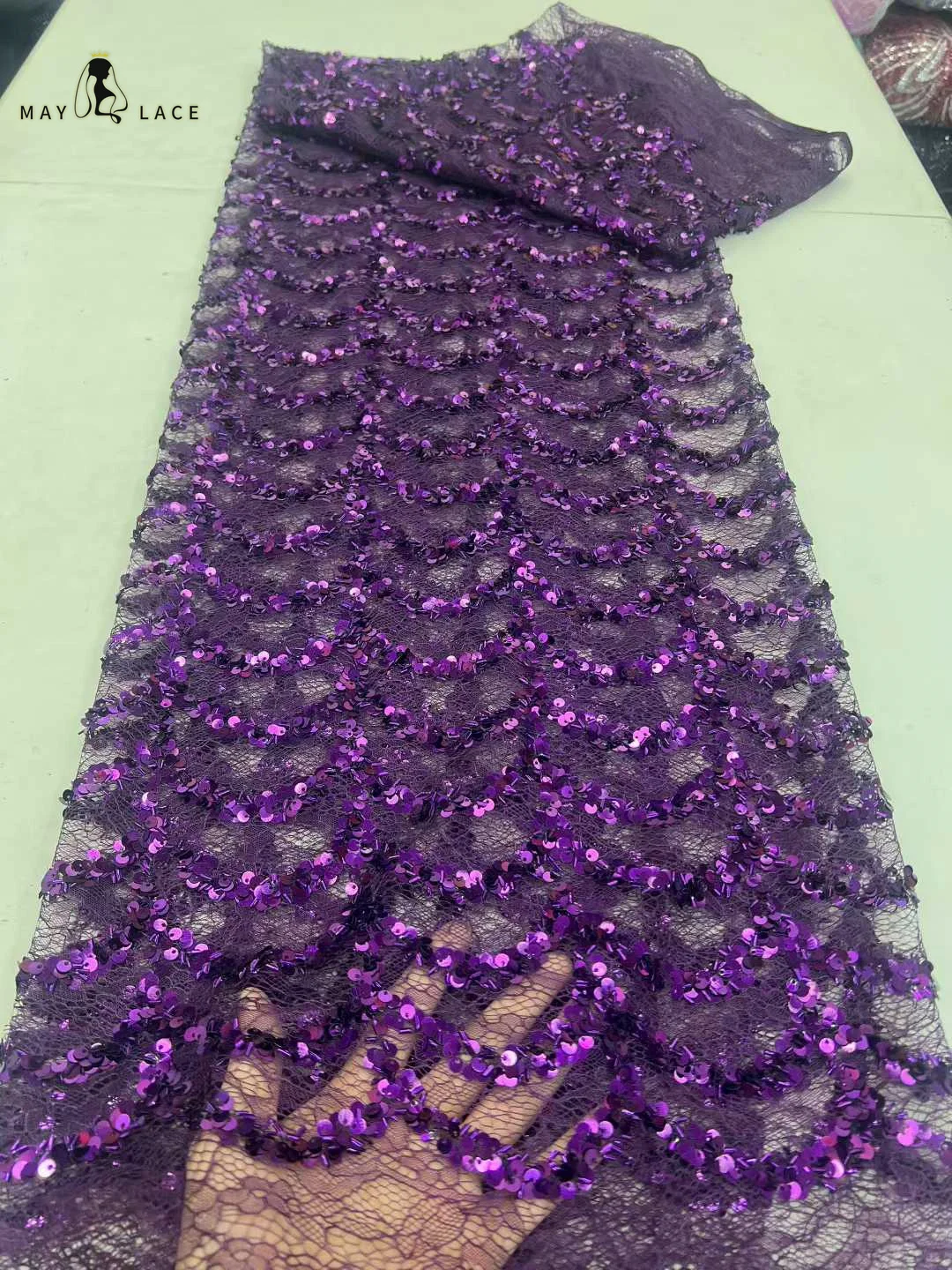 

Nigerian Luxury Sequins Net Lace Fabric 2026 High Quality African Tulle Lace Fabric French For Women Wedding Party Dress Sewing
