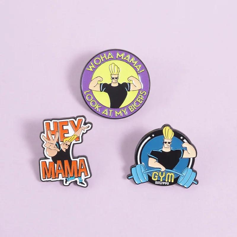 

Anime movie merchandise Brooch Enamel Pins Fitness Man character Cartoon punk Brooches Lapel Badge Jewelry Gifts Friends