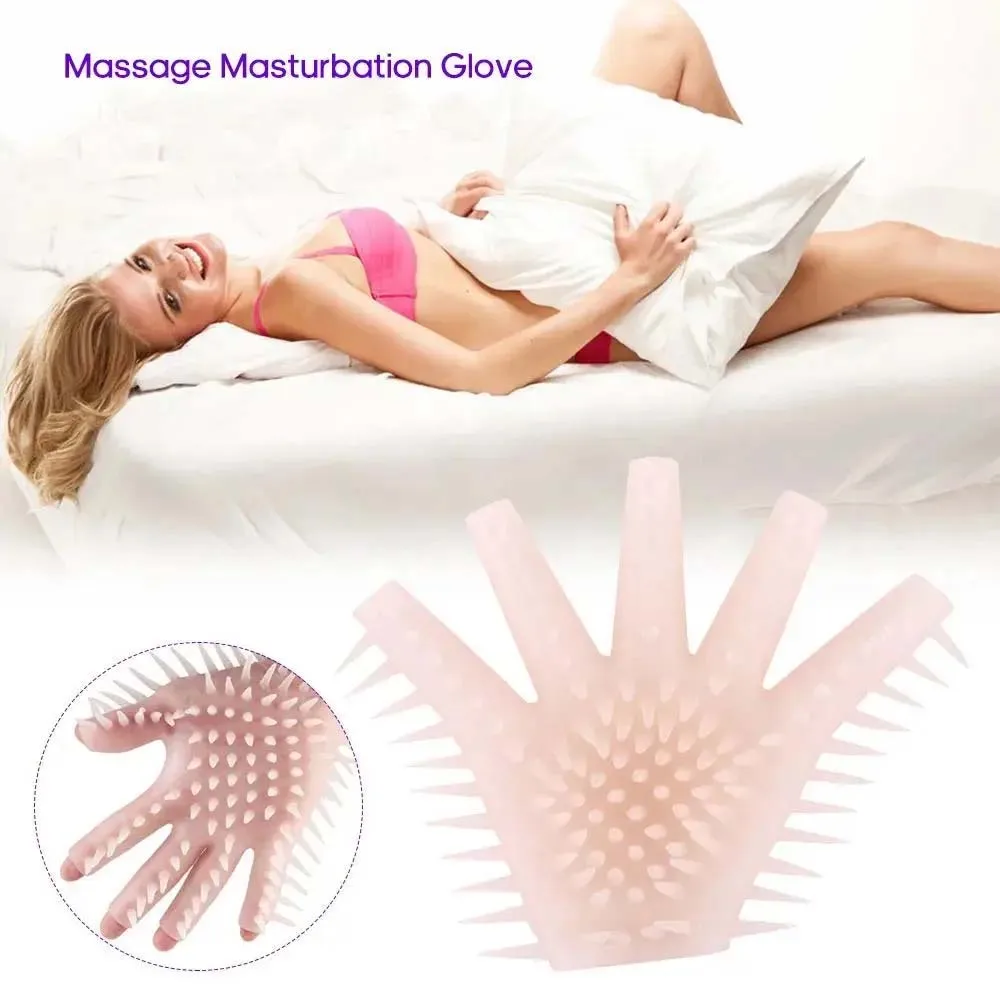 Guanti sessuali Massaggio del pene in silicone Guanti sessuali Masturbazione Unghie Punta delle dita Flirtare Giochi per adulti Coppia Giocattoli sessuali Accessori