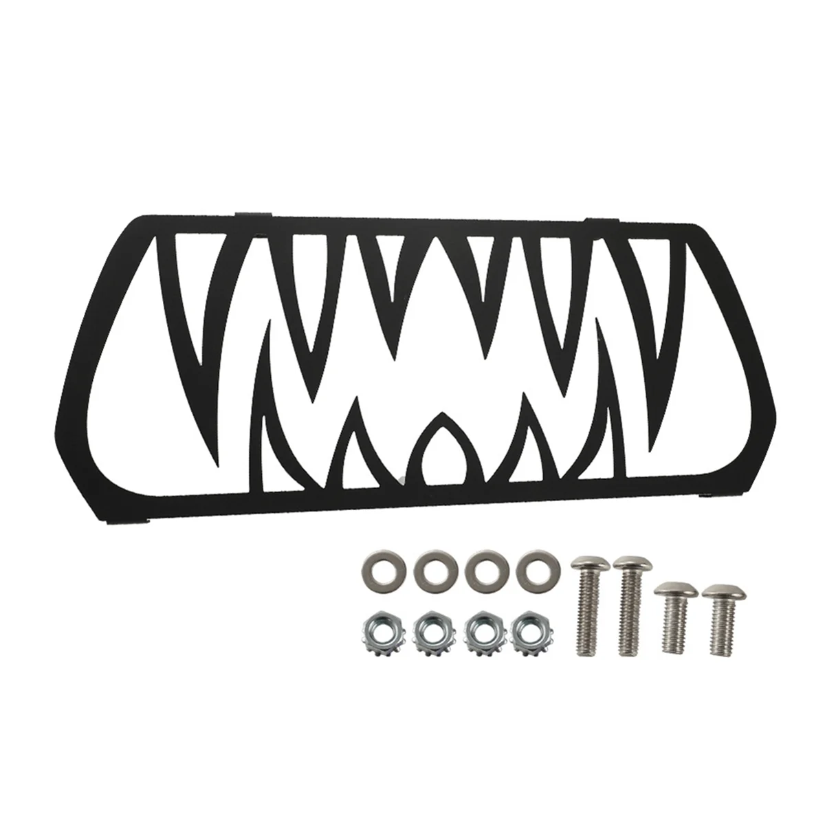 Motorcycle Front Grill Teeth Insert for Can-Am Ryker 600/900/Rally/Sport Accessories, Aluminum Grilles Mesh Set Black