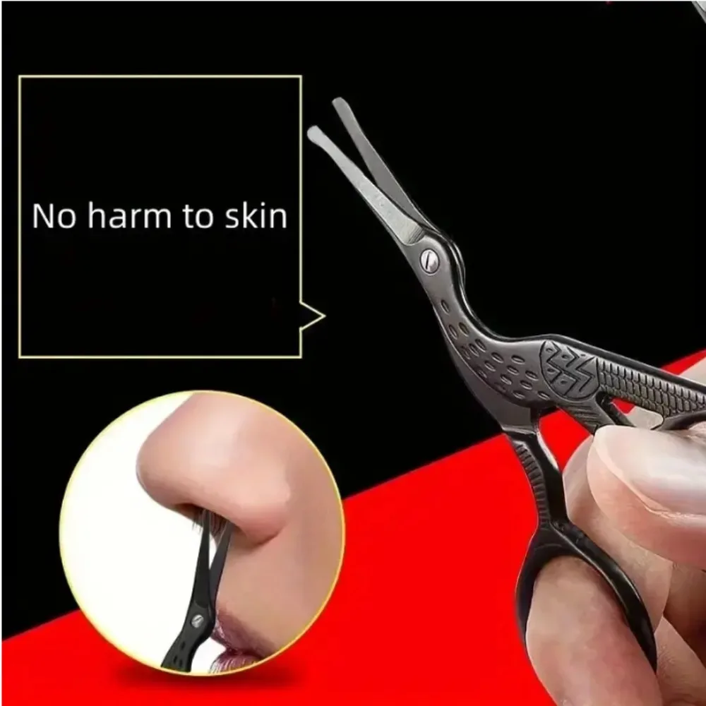 ポータブルラウンドヘッドステンレス鋼はさみ、眉毛、鼻、髪、あごひげ、耳、店タイプの美しさのはさみ