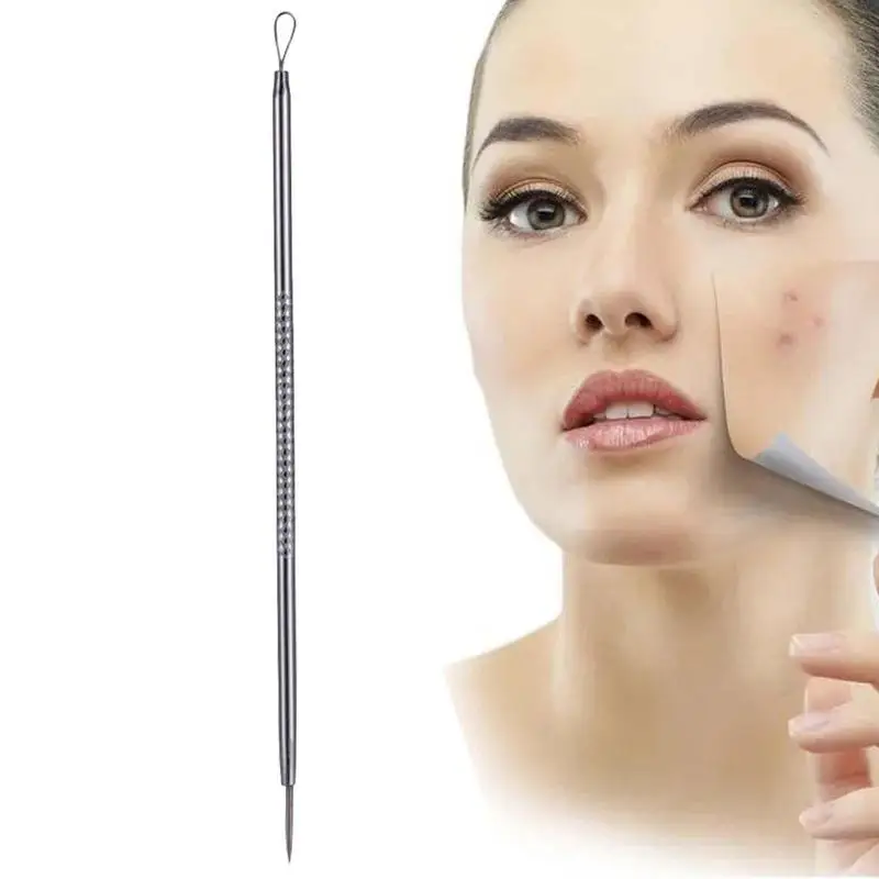 Blackhead Comedone Pimple Blemish Extractor Remover Stainless Steel Needles Remove Tools Face Skin Care Pore Cleaner 1 Pcs