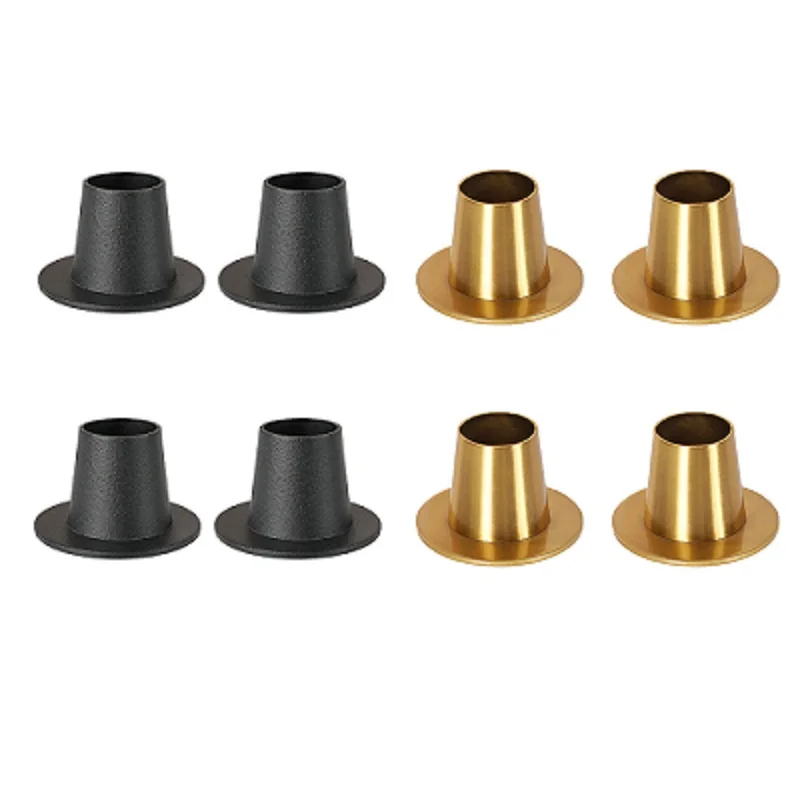 4Pcs Black/gold Candle Holders Retro Candlestick Stand Dining Tables Decor for Home Wedding Party Anniversary Housewarming Gifts