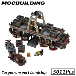 Cargotransport Landship Model Construction Vehicle Display MOC Building Blocks Brick Toys Gift Christmas Present