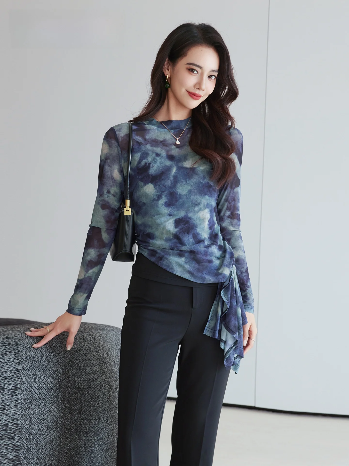 

Elegant Unique Two-Way Dress Early Spring Personality Design Sensation Small Audience High-End Retro Dress French Style Long ...