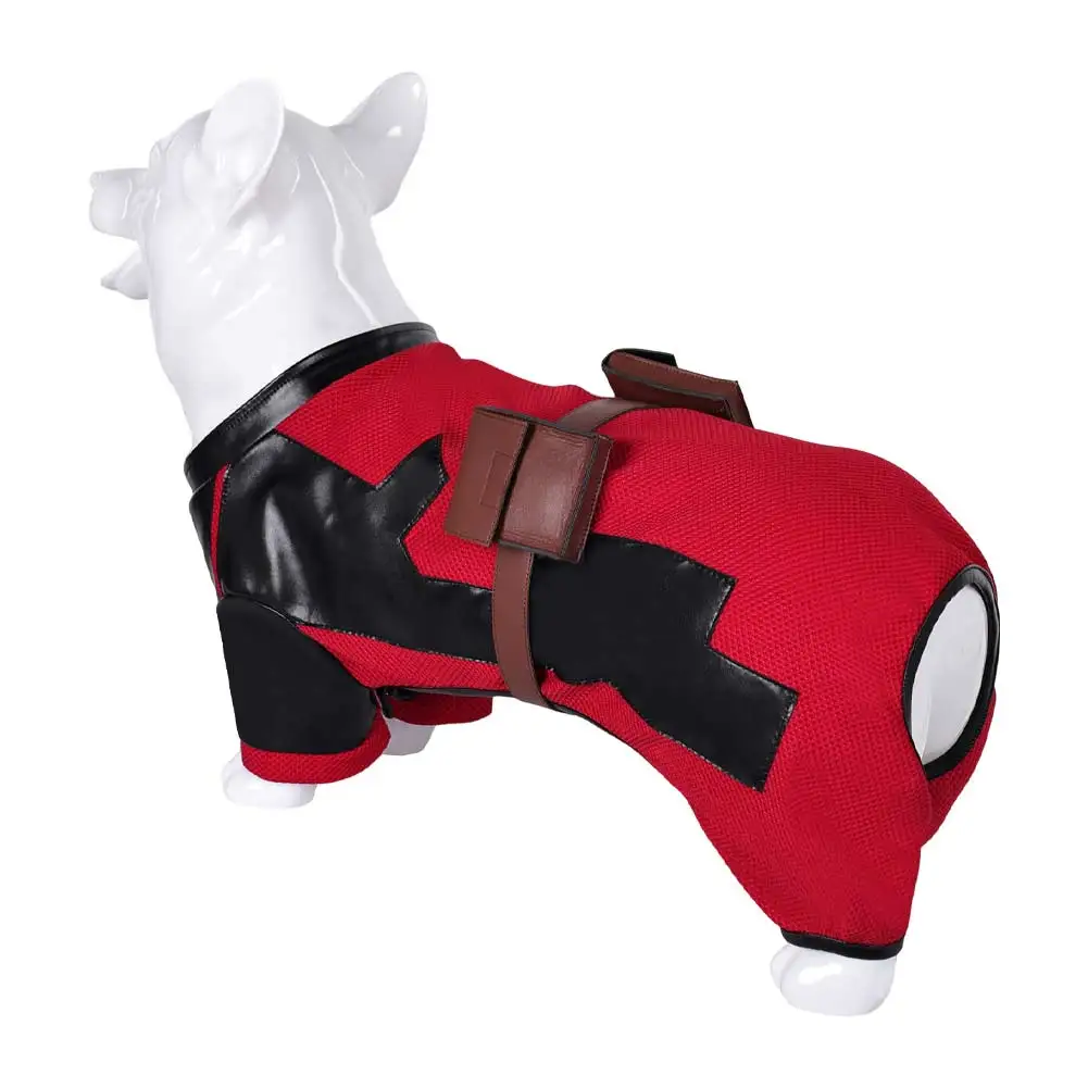 Dead Dogpool Costume Cosplay Wade Pet Puppy Clothes Small Medium Dog Glasses Badge 2024 Movie Dead Disguise Halloween Costume