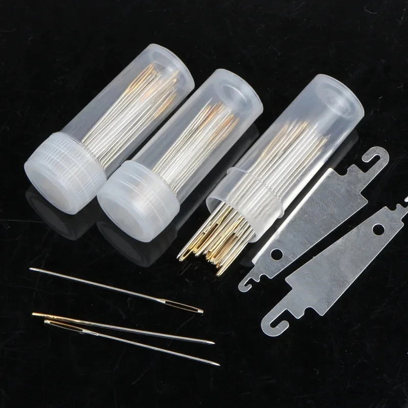 30PCS Stainless Steel Cross Stitch Needles Blunt Embroidery Needle with Needle Bottle DIY Embroidery Home Sewing Kit #22/24/26