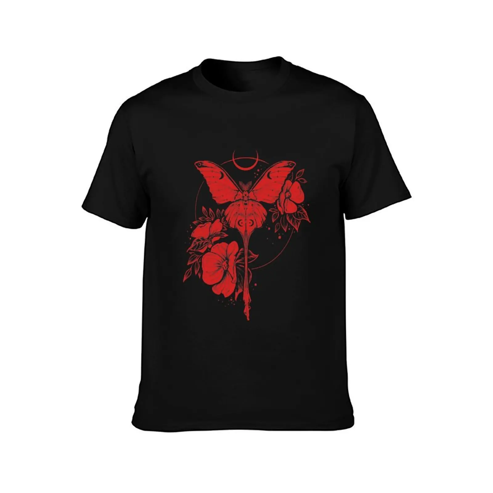 The night visitor T-Shirt, Summer Casual Cotton Tee, Oversized Streetwear Tops, Vintage Graphic Print, Loose Fit Short Sleeve