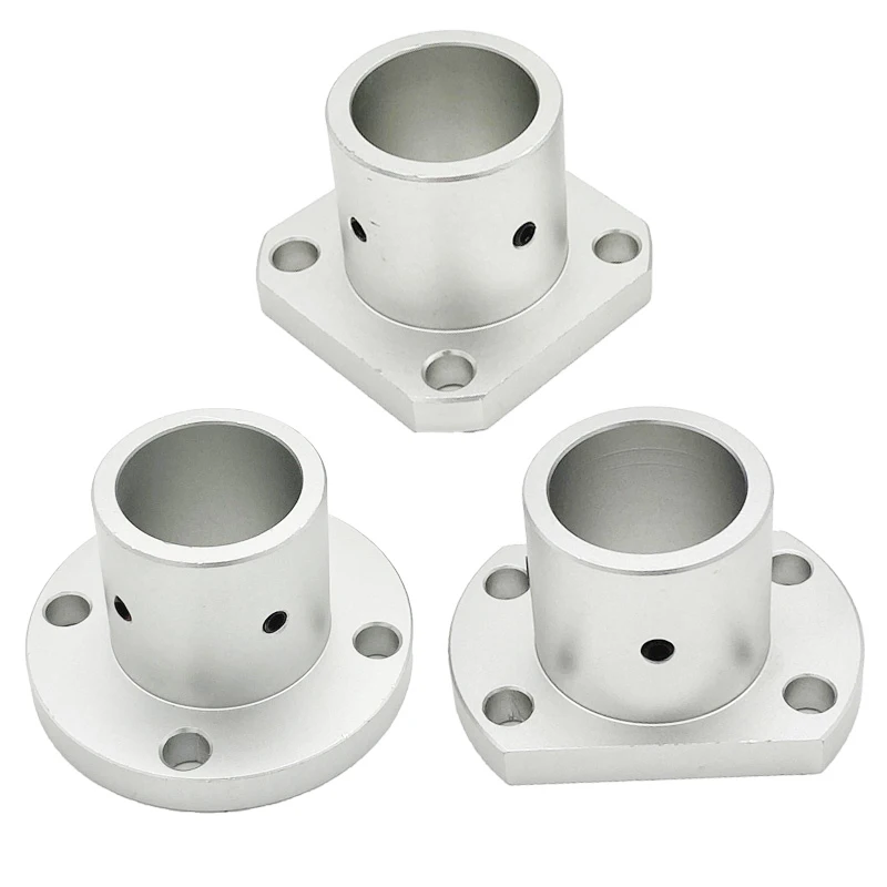1pcs Guide Flange Shaft Support Base 8/10/12/16/20/25/30/35/40/50 mm Linear Shaft Fixture Bracket Rod Holder Mount Connector
