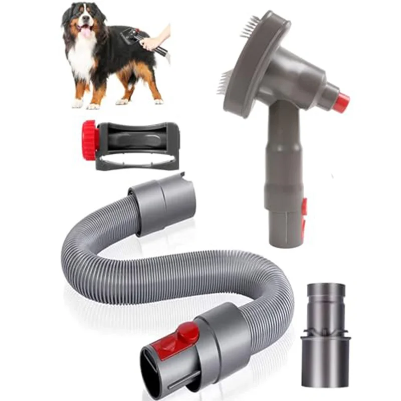YCOC-Juego de cepillos para novio de perros de pelo medio y largo para Dyson V6, V7, V8, V10, V11, V12 V15, herramienta de cuidado de mascotas al vacío fácil de usar
