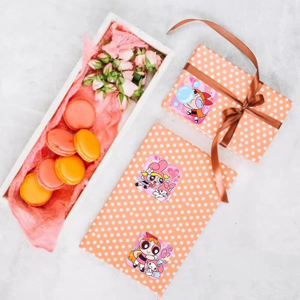 Anime Peripheral Powerpuff Girls Ordinary Kawaii Cute Cartoon Paster Toy Diary Mobile Phone Case Decoration Festivals Gift